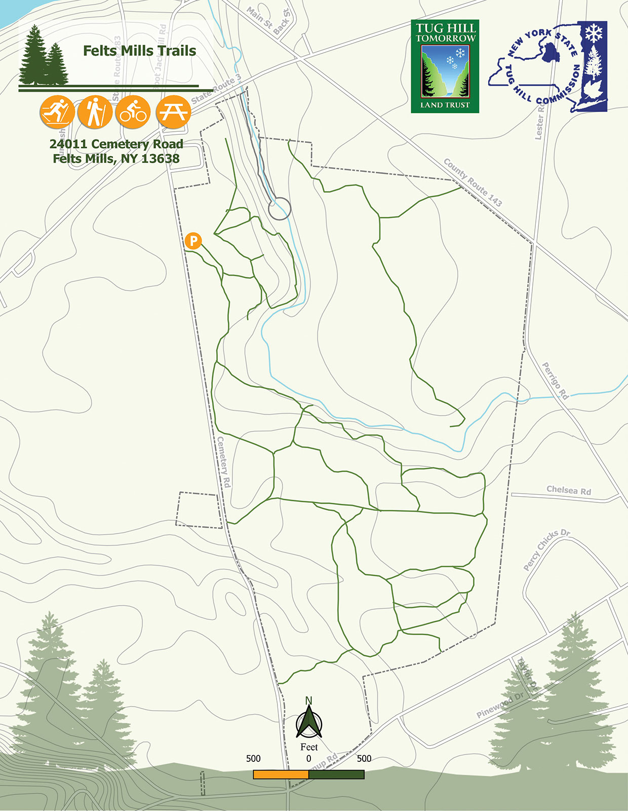Felts Mills Trails Map